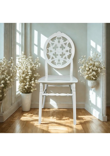 2 Adet Royal White Napolyon Sandalye – Lüks Tasarım, Şık ve Dayanıklı fırsatları