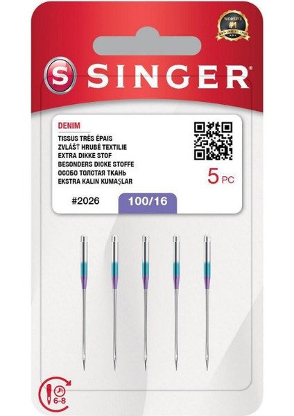 Kot Iğnesi (5'li Blıster) (3X14, 2X16 No.)