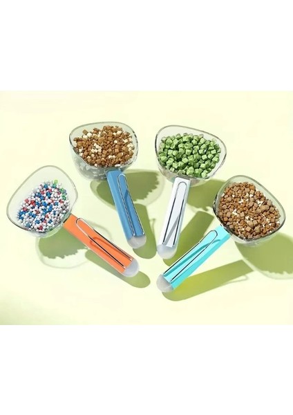 Klipsli Ölçekli Kedi Köpek Mama Küreği modelleri