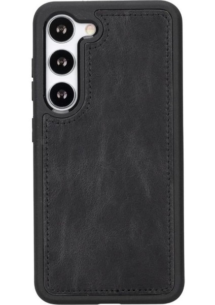Samsung Galaxy S23 Uyumlu Deri Cüzdanlı Kılıf Rst1 Siyah modelleri