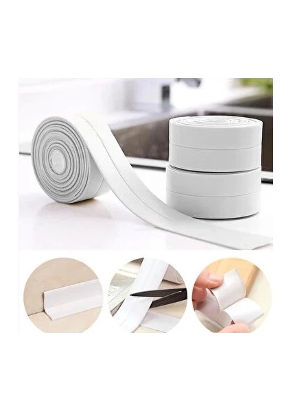 Pratik 145 gr Beyaz Su Sızdırmaz Lavabo Kenar Bandı (3.2m) ( Lisinya )