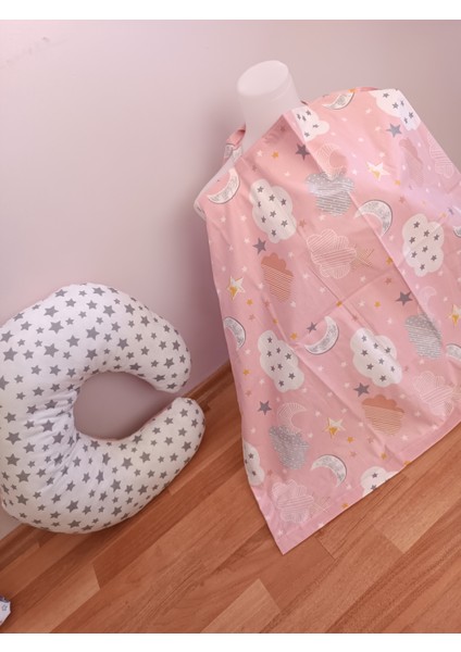 Pembe Bulutlu 2 Parça Emzirme Seti