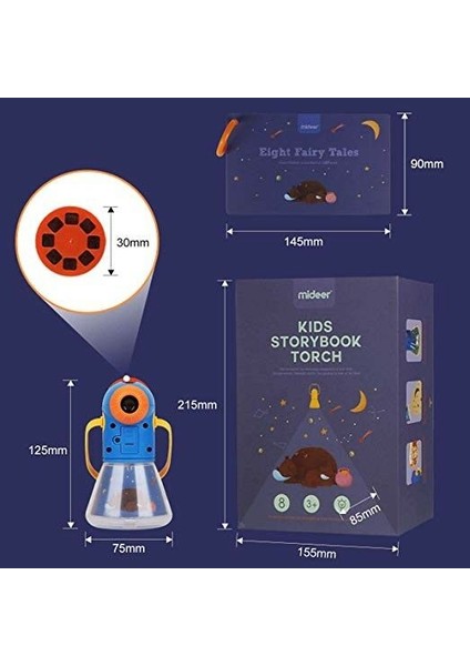 Masal Projektörü Kids Storybook Torch fırsatları