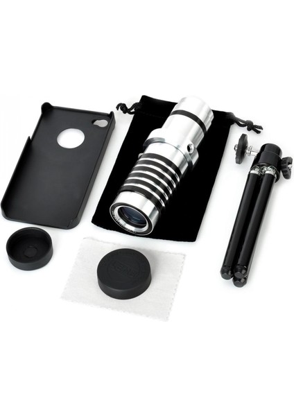 Iphone 5 5s - Iphone 4 4s Için Alüminyum 14X Optik Zoom Yakından Görüntü Çekme Dürbün fiyatları