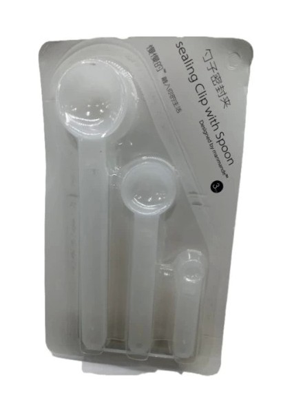 Ölçme Kaşıklı Poşet Klipsi 3'lü Paket fırsatları