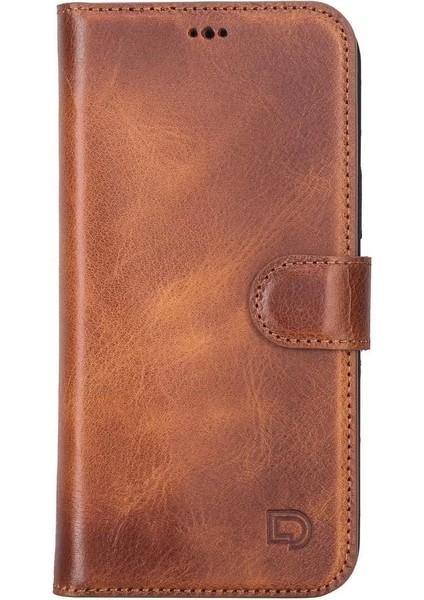 Apple iPhone 13 Pro Max Uyumlu Deri Cüzdanlı Kılıf Antik Taba fiyatları