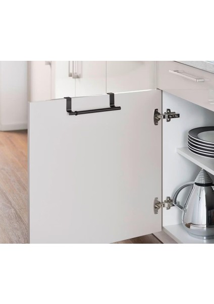 Gbmotion Teleskopik 35 cm Dolap Kapısı Için Uzatılabilir Havlu Askısı, Paslanmaz Çelik, Siyah, 22-35 x 6 x 7 cm indirimleri