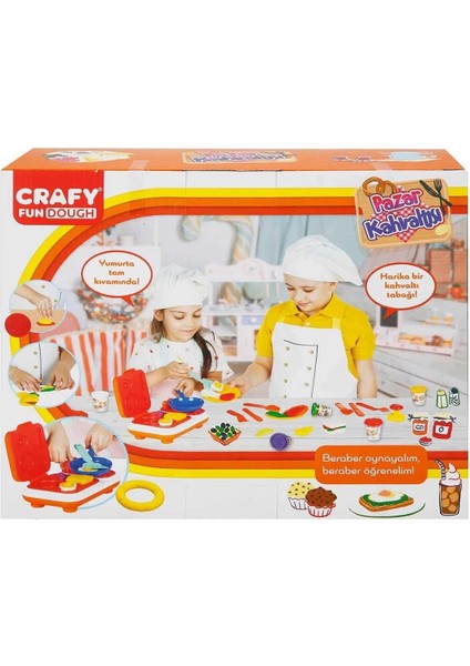 Crafy Pazar Kahvaltısı Oyun Hamuru Seti 23 Parça modelleri