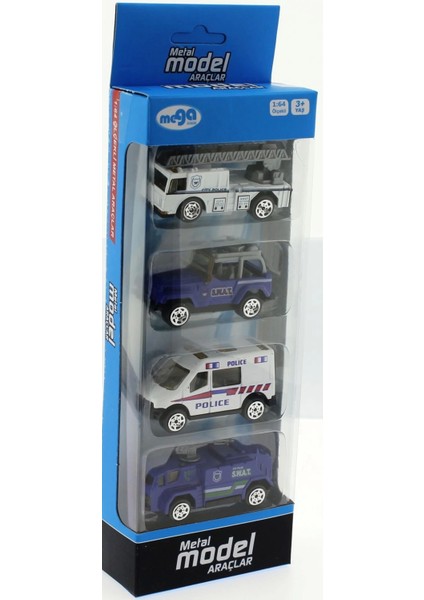 4'lü Die Cast Polis Seti fırsatları