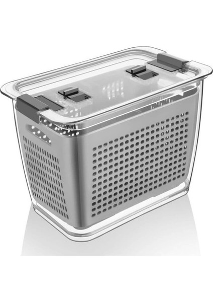 Lossa Süzgeçli ve Bölmeli Organizer Meyve Sebze Saklama Kabı 5 Lt ( Lisinya )