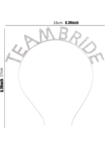 Gümüş Kaplama Kristal Taşlı Team Bride Taç fiyatları