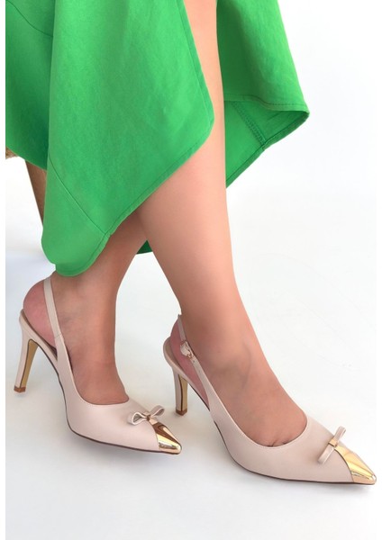 Joye Bej Cilt Topuklu Ayakkabı - Lisinya fiyatları