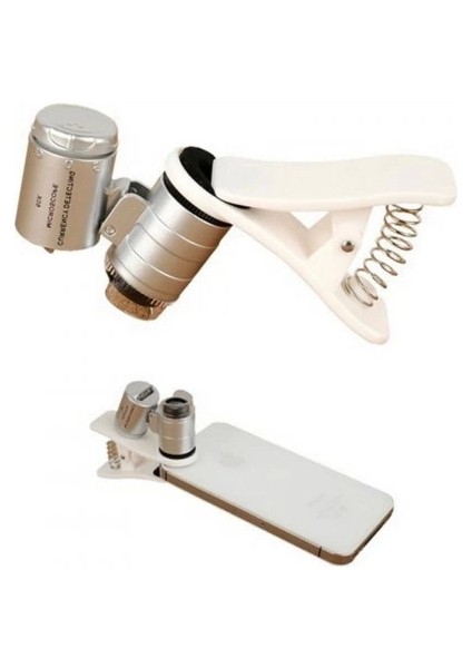 Evrensel LED Işıklı Mini Cep Mikroskobu, Tüm Kameralı Telefonlar Için NO:9882W - Lisinya indirimleri