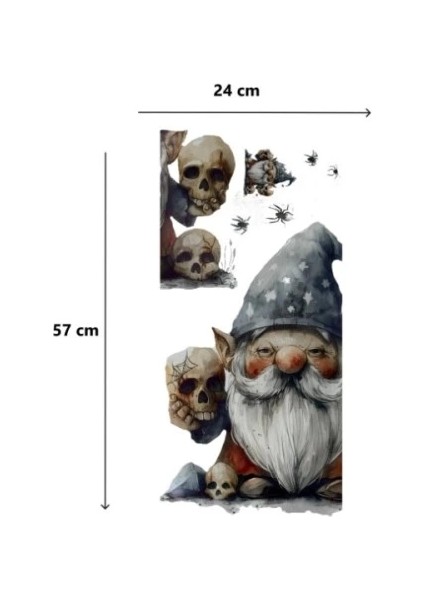 Gotik Cüce ve Kafatası Duvar Sticker Seti fırsatları