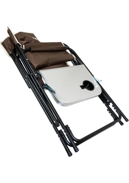 Campıng Fonksiyonel Sehpalı Kamp Sandalyesi - Kahverengi indirimleri