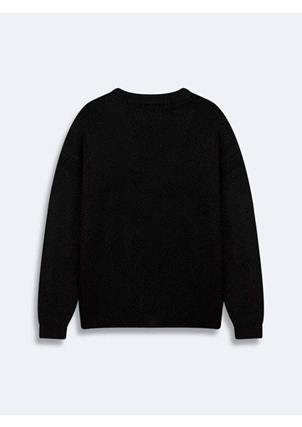 Uzun Kollu Önü Düğmeli Basıc Triko Siyah Hırka modelleri