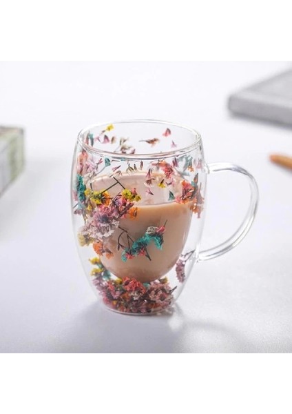 Orjinal Kurutulmuş Çiçekli Kupa Bardak 250Ml. fiyatları