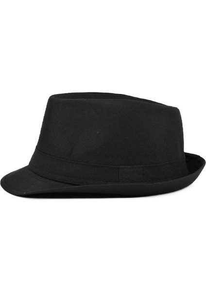 Çocuk Boy Siyah Kumaş Fötr Şapka Gösteri Şapkası Michael Jackson Şapkası 54 No - Lisinya modelleri