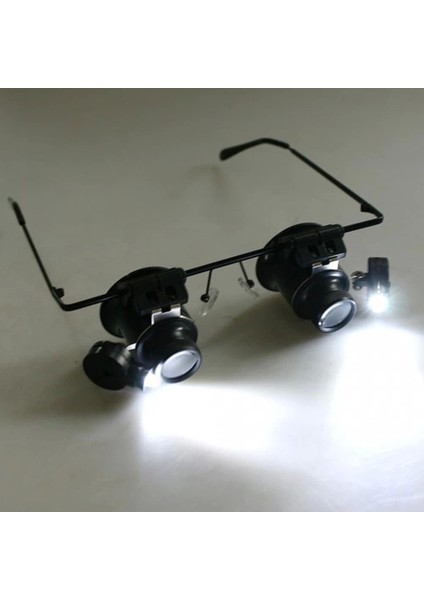 Gözlük Model Çıft LED Aydınlatma ,saat Onarımı Için Harika Büyüteç - Lisinya indirimleri