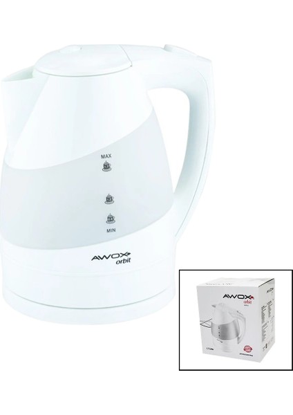 Kettle LED Aydınlatmalı Gövde - Gizli Rezistans Su Isıtıcısı 1.7lt Orbit (5047)