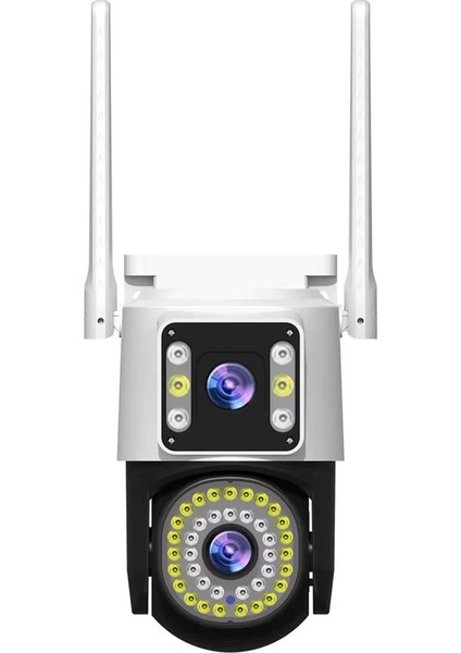 32 GB Hafıza Kartlı 4mp Yoosee Çift Lens Ip Kamera - Wıfı Otomatik Izleme, Su Geçirmez Kablosuz Güvenlik Ev Kamerası, Renkli Gece Görüş ( Lisinya )