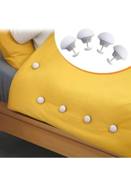 4 Adet Mantar Model Yorgan Kılıfı ve Çarşaf Tutucu Sabitleyici