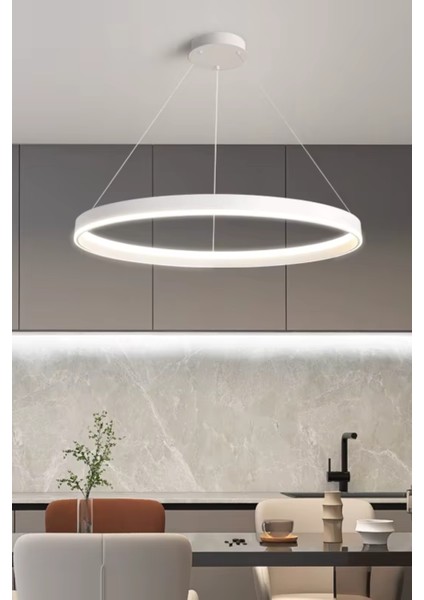 Elisa Modern Beyaz LED Avize Yatak Odası - Hol - Salon