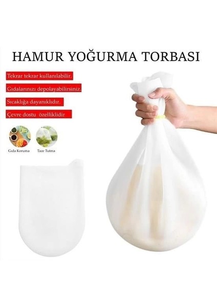 Orta Hamur Torbası Silikon Şeffaf Hamur Yoğurma Torbası Ekmek Makarna Mantı Hamuru Kolay Yo modelleri