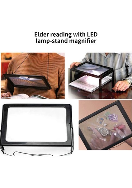 Yaşlılar Için A4 Boyutu Masa Tipi Işıklı Okuma Büyüteç TH275205B - Lisinya modelleri