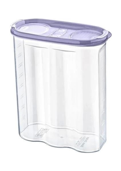 2 Kapaklı Ölçekli Erzak Kuru Gıda Saklama Kutusu Kabı 2,4 LITRE-SA940 indirimleri