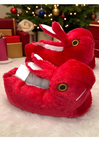 Kadın Kız Çocuk Kombin Hayvanlı Tavşanlı Panduf Ev Botu