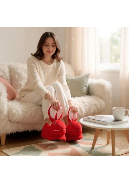 Kadın Kız Çocuk Kombin Hayvanlı Tavşanlı Panduf Ev Botu fiyatları