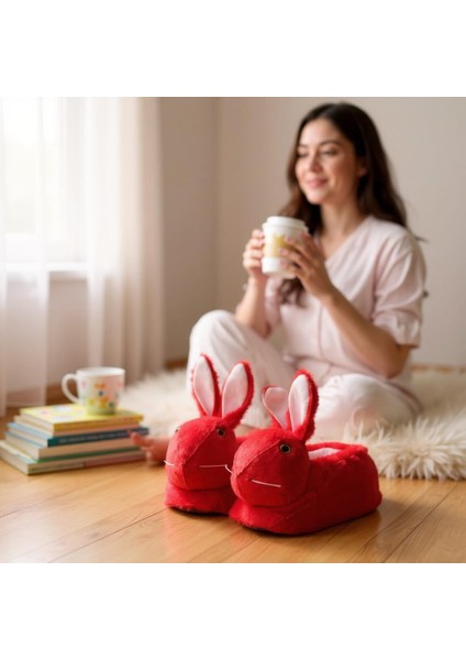 Kadın Kız Çocuk Kombin Hayvanlı Tavşanlı Panduf Ev Botu indirimleri