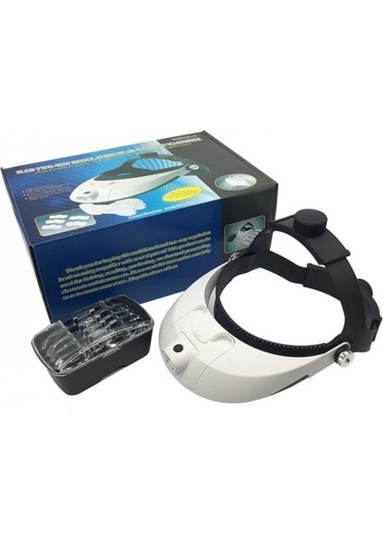 5 Mercekli Çok Fonksiyonlu, Başlık Tip Işıklı Büyüteç 81001H - Lisinya indirimleri