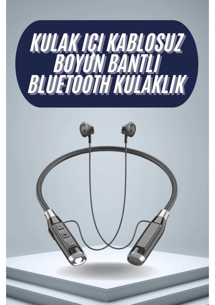 120 Saat Bluetooth Kulaklık Kablolu Boyun Askılı Sd Kart Girişli Anc Özellikli