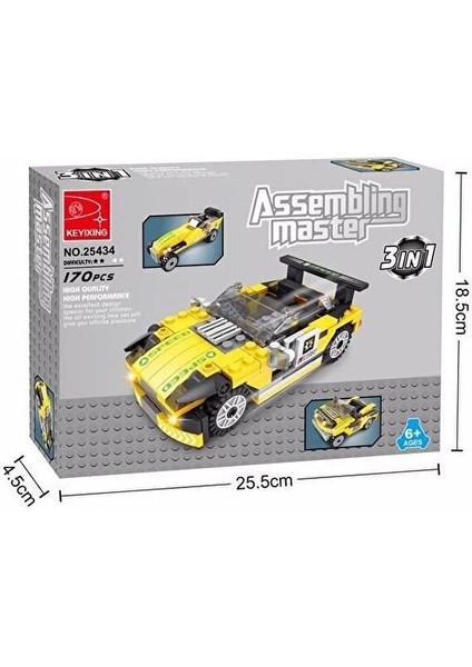 Ausini Assembling Master 170 Parça 3 In 1 Spor Arabalar modelleri