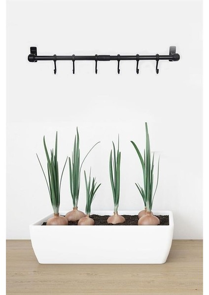 Buffer® Duvara Monte Edilen 6 Kancalı Dekor Kaşıklık ve Kupa Askısı