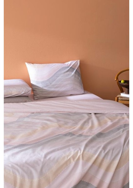 Yeni Sezon Suivre King Size %100 Pamuk Ranforce Baskılı Nevresim Takımı - Pudra - Pudra fiyatları