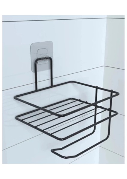 Pratik Yapışkanlı Metal Tuvalet Kağıdı Tutucu