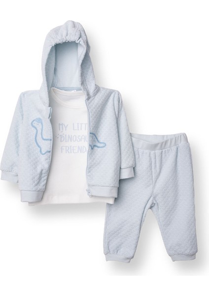 Erkek Bebek Yenidoğan Dinosaur Sweatshirt-Hırka-Alt Fitilli Kadife Uzun Kol Patiksiz Paça fiyatları