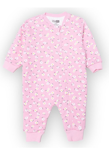 Kız Bebek Uyku Tulumu 1 Tog Fermuarlı Bisiklet Yaka Uzun Kol