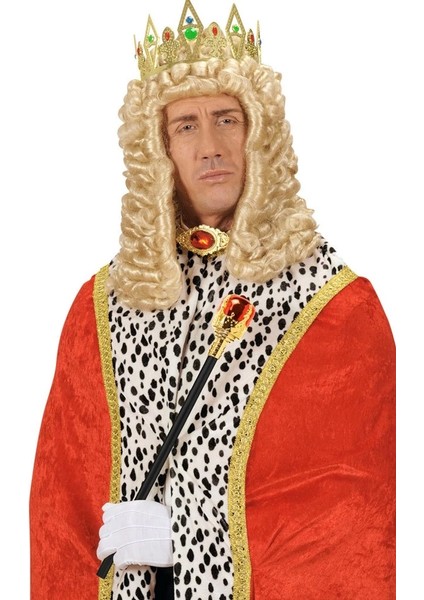 Kırmızı Topuzlu Kral Asası Kraliyet Asası 40 cm - Lisinya