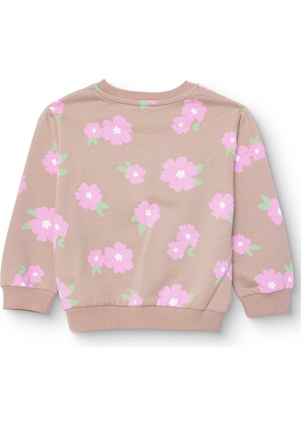 Kız Bebek Basic Sweatshirt Şardonlu Bisiklet Yaka Uzun Kol fiyatları
