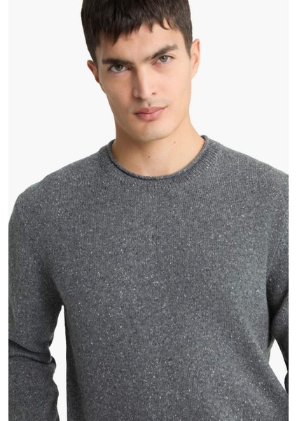 Standart Fit Bisiklet Yaka Triko Kazak F7222AX25WN fırsatları