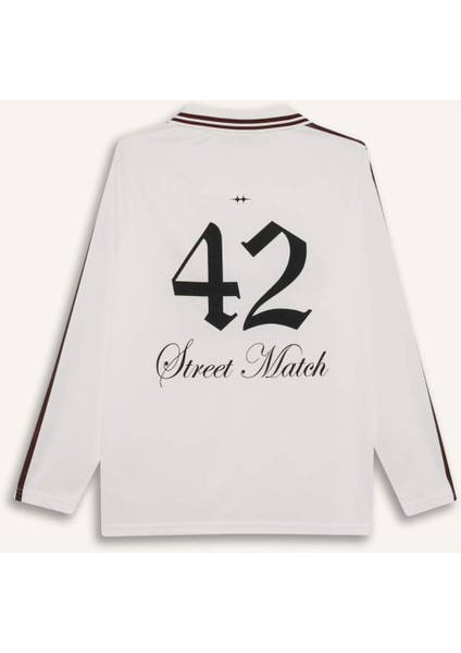 Oversize Geniş Kalıp Polo Yaka Uzun Kollu Tişört F8751AX25AU modelleri