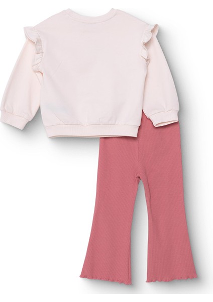 Kız Bebek Sweatshirt - Tayt Motto Girl Bisiklet Yaka Uzun Kol Reçme Paça fiyatları