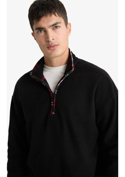 Regular Fit Polar Yarım Fermuarlı Üst G2728AX25WN fırsatları