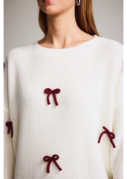 Kayık Yaka Fiyonk Detaylı Kazak G3337AX25AU indirimleri