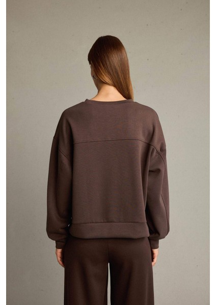 Bisiklet Yaka Modal Sweatshirt G2913AX25AU