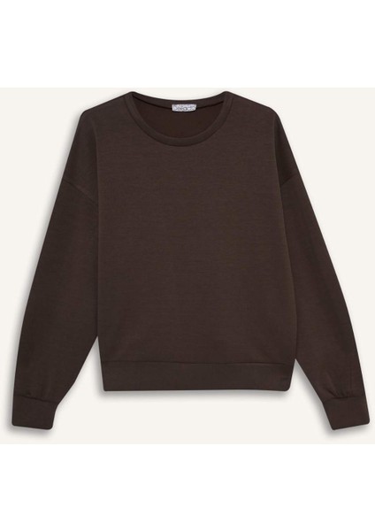 Bisiklet Yaka Modal Sweatshirt G2913AX25AU